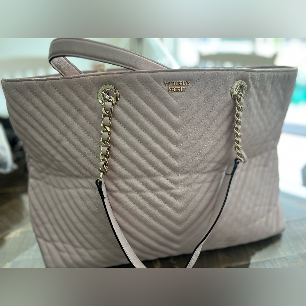 Victoria's Secret Blush Quilted Tote